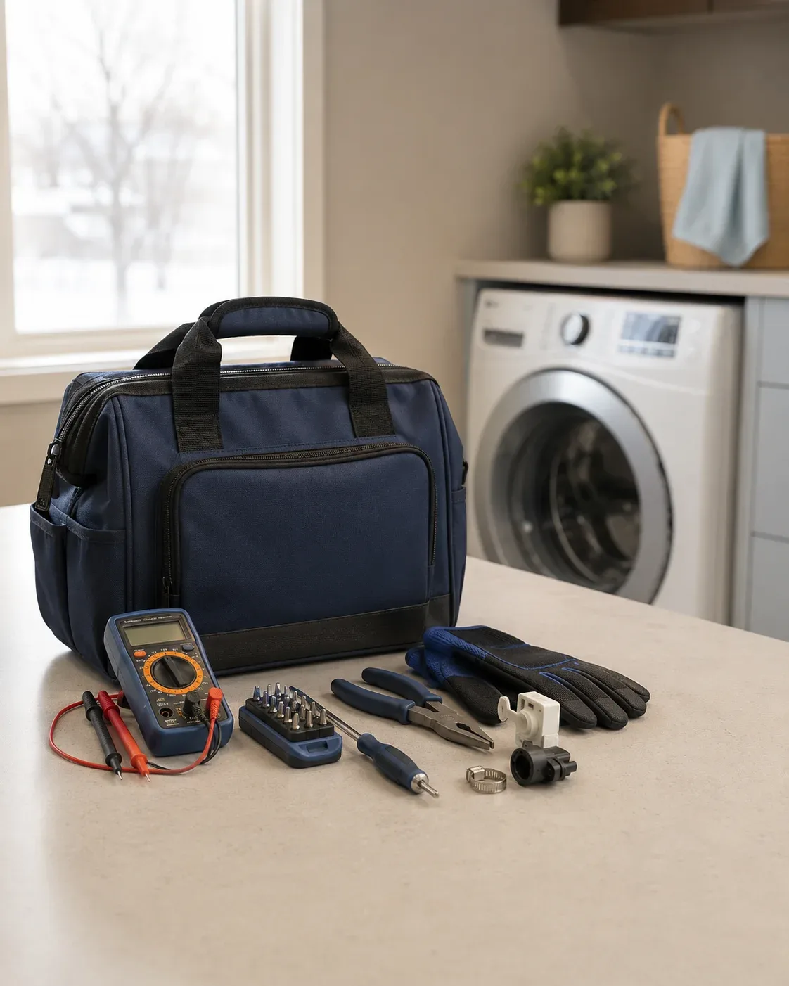 Appliance repair tools in a Winnipeg home